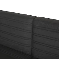 Streamdale Water-Resistant Aluminum Outdoor Sofa with Wood Composite Accents