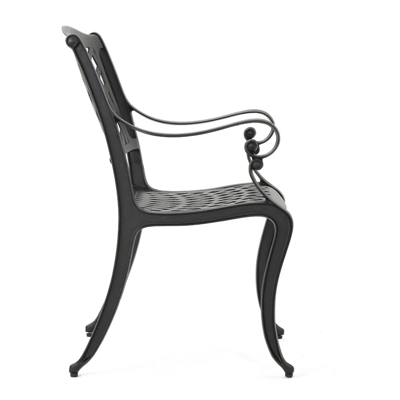 Simplie Fun Elegant and Durable Cast Aluminum Dining Chairs for Outdoor Spaces