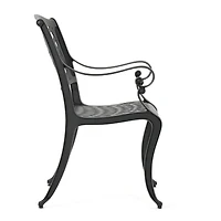 Simplie Fun Elegant and Durable Cast Aluminum Dining Chairs for Outdoor Spaces