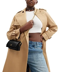 Coach Refined Leather Evie Long Wallet with Chain
