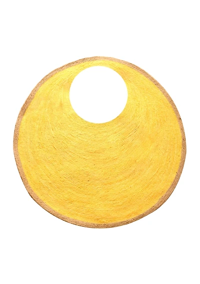 Citroen Solo Jute Bag In Lemon Yellow
