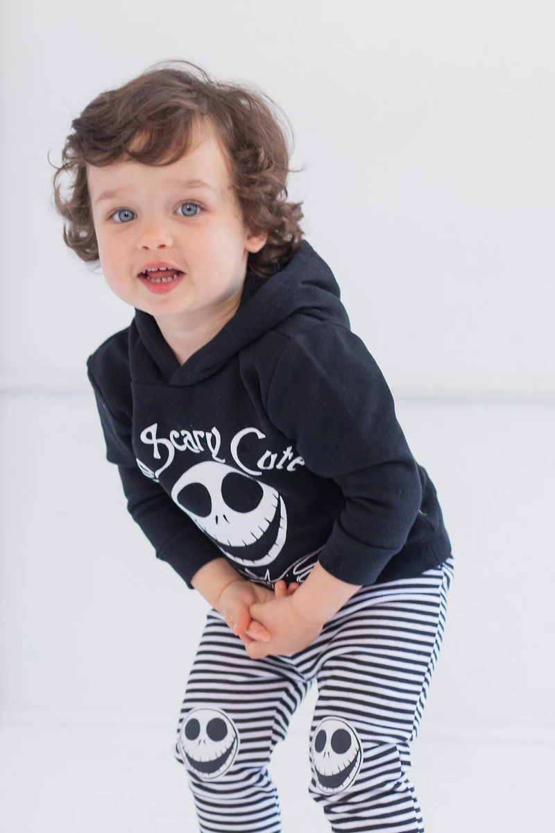 Nightmare Before Christmas Baby Boys Jack Skellington Fleece Pullover Hoodie and Pants Outfit Set