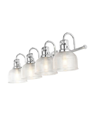 Jonathan Y Virginia 30" 4-Light Metal/Glass Led Vanity Light, Chrome