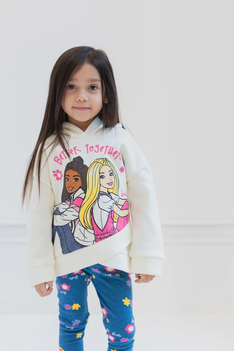 Barbie Toddler Girls Fleece Hoodie and Leggings Outfit Set