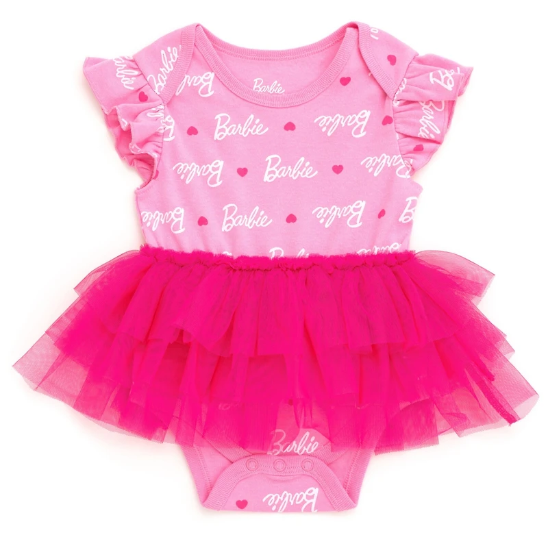 Barbie Baby Girls Bodysuit Tutu Dress