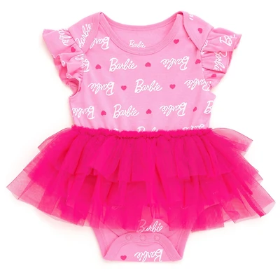 Barbie Baby Girls Bodysuit Tutu Dress
