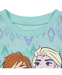 Frozen Little Girls Tank Top and Bike Shorts