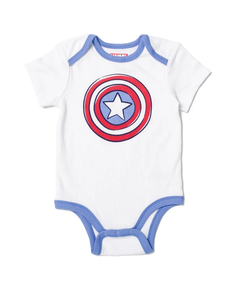 Avengers Baby Boys Bodysuit Pants and Hat 3 Piece Outfit Set