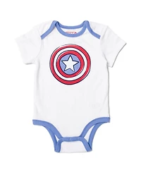 Avengers Baby Boys Bodysuit Pants and Hat 3 Piece Outfit Set