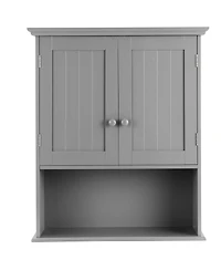 Skonyon 2-Door Wall Mount Bathroom Storage Cabinet with Open Shelf