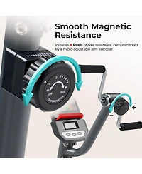 Sunny Health & Fitness Smart Magnetic Recumbent Bike with Hand Cycle