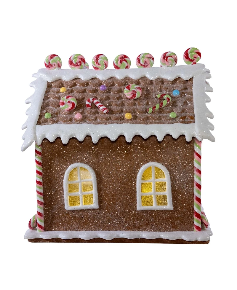 Kurt Adler 8.46-Inch Battery Operated Led Lighted Gingerbread Lollipop Shop