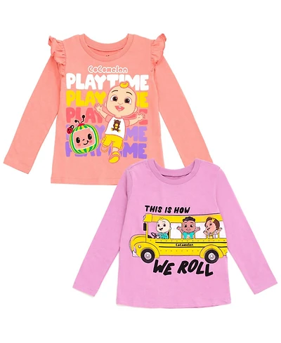 CoComelon Baby Girls Jj Cody Nina 2 Pack T-Shirts to