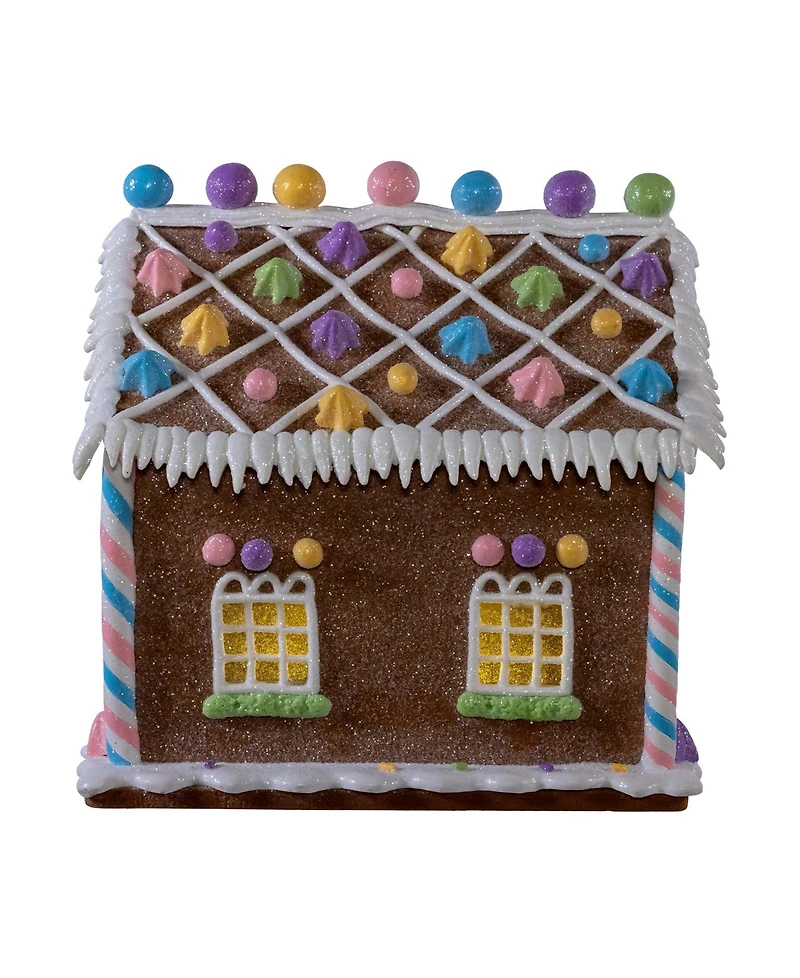 Kurt Adler 8.07-Inch Battery Operated Led Lighted Gingerbread Bubblegum Factory