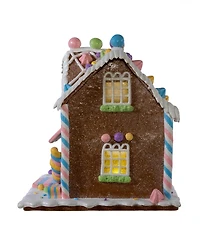 Kurt Adler 8.07-Inch Battery Operated Led Lighted Gingerbread Bubblegum Factory