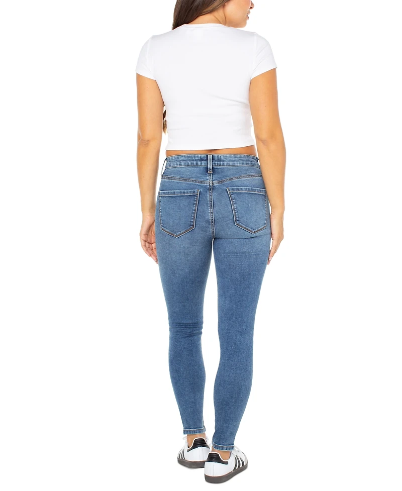 Celebrity Pink Juniors' Curvy Mid-Rise Skinny Ankle Jeans