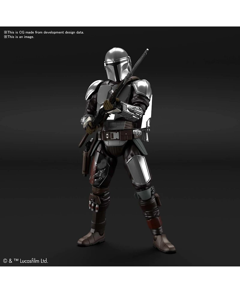 Bandai Hobby - Star Wars - 1/12 The Mandalorian (Beskar Armor) Silver Coating Version Model Kit