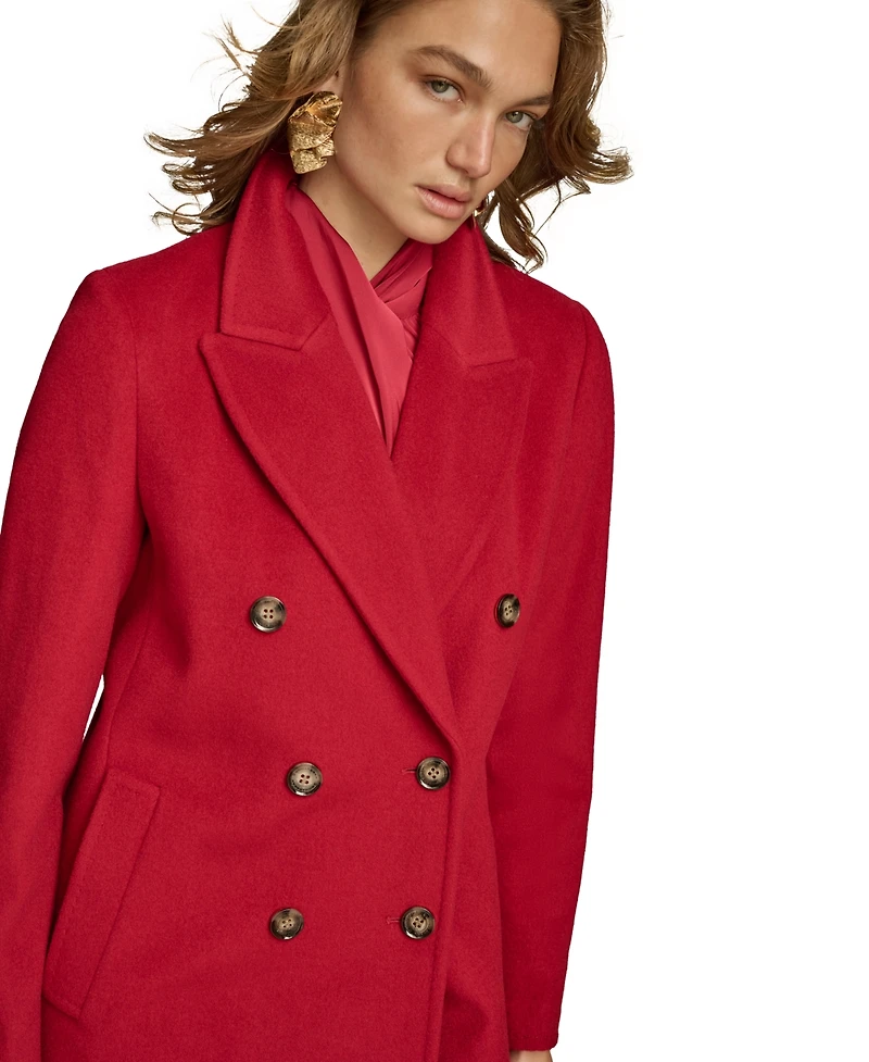 Donna Karan New York Women's Double-Breasted Reefer Coat
