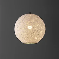 Jonathan Y Lacey 16" 1-Light Bohemian Minimalist Iron/Rope Woven Globe Led Pendant, White/Black