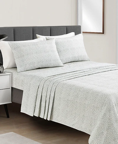 Sunham Microfiber Easy Care Printed -Pc. Sheet Set