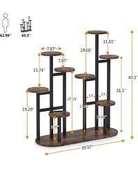 Tribesigns Plant Stand Indoor, Multi-Tiered 11 Potted Plant Shelf Flower Stands, Tall Plant Rack Display Holder Planter Organizer for Garden Balcony L