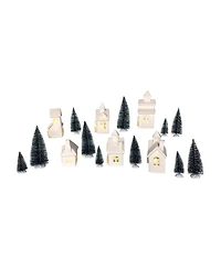 Kurt Adler Lighted Porcelain House 24-Piece Set