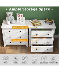 3 Drawer Dresser Chest of Drawers Bedside Table For Bedroom