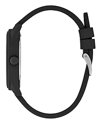 Guess Men's Analog Black Silicone Watch 45mm
