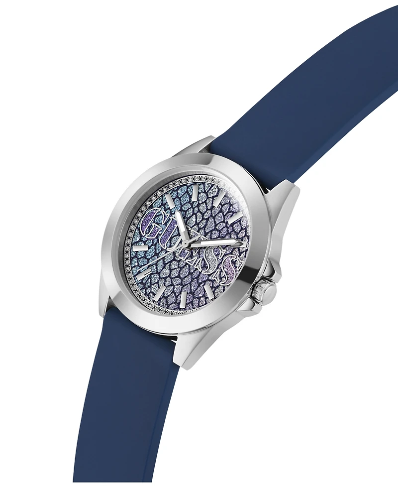 Guess Women's Analog Blue Silicone Watch 36mm