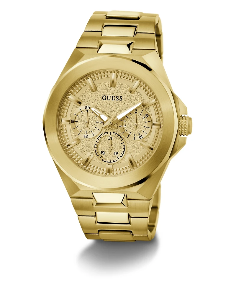 Guess Men's Multi-Function Gold Steel Watch 46mm