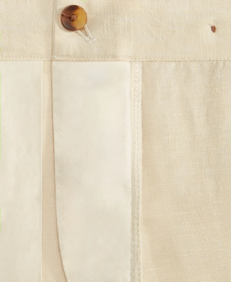 Club Room Men's Linen Cross-Dye Pants, Created for Macy's