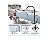Casainc 1.8 Gpm Pull Down Touchless Sensor Single Handle Kitchen Faucet with Accessories