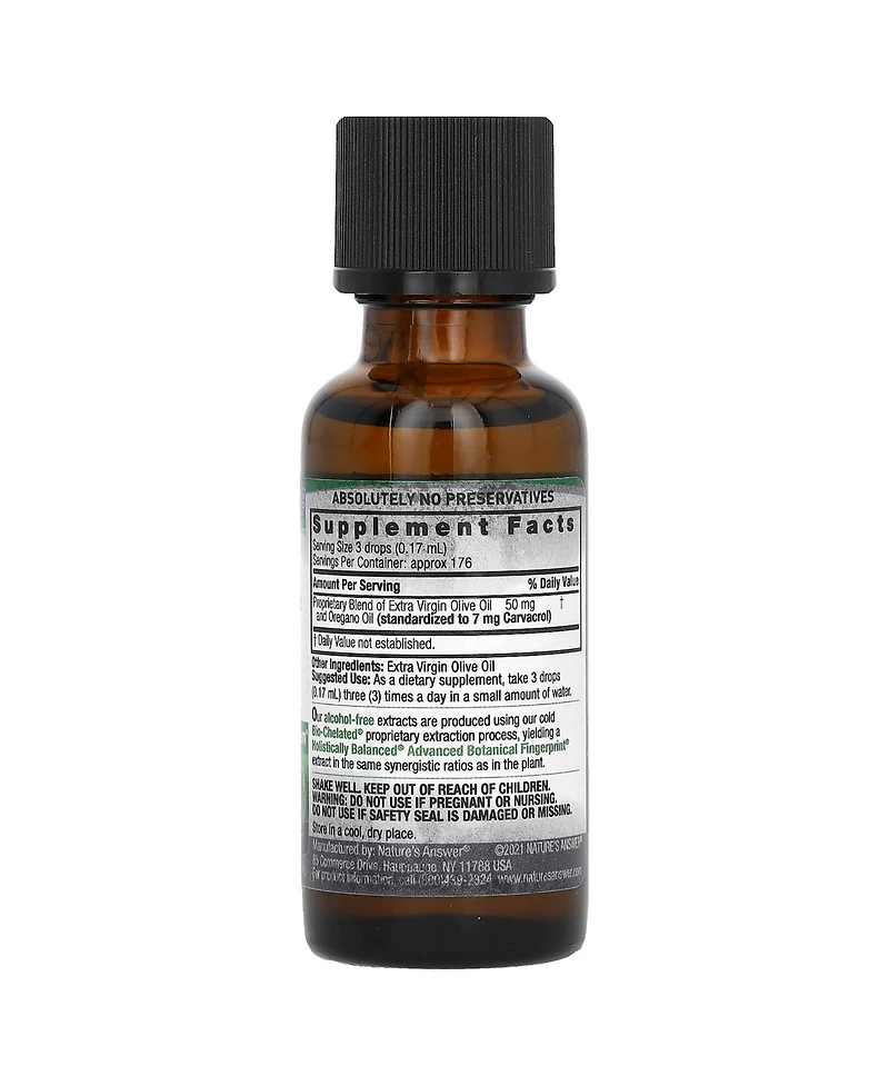 Nature's Answer Oil of Oregano Alcohol-Free