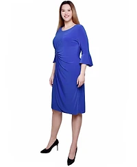 Ny Collection Petite 3/4 Length Trumpet Sleeve Dress