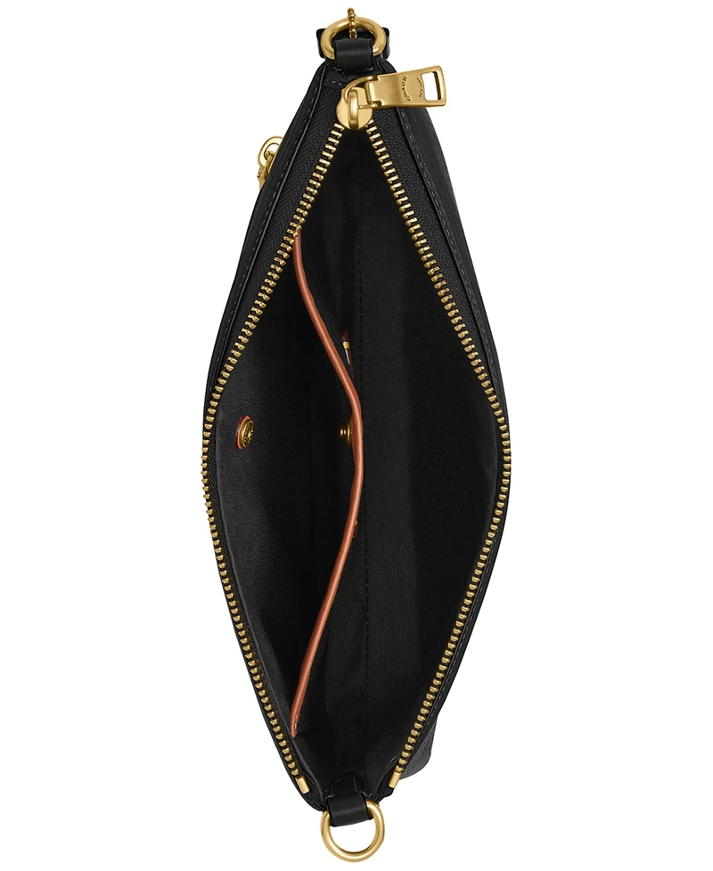 Coach Legacy Small Refined Pebble Leather Zip Top Crossbody