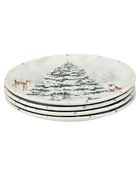 Certified International Winter's Frost Dinner Plates, Set of 4