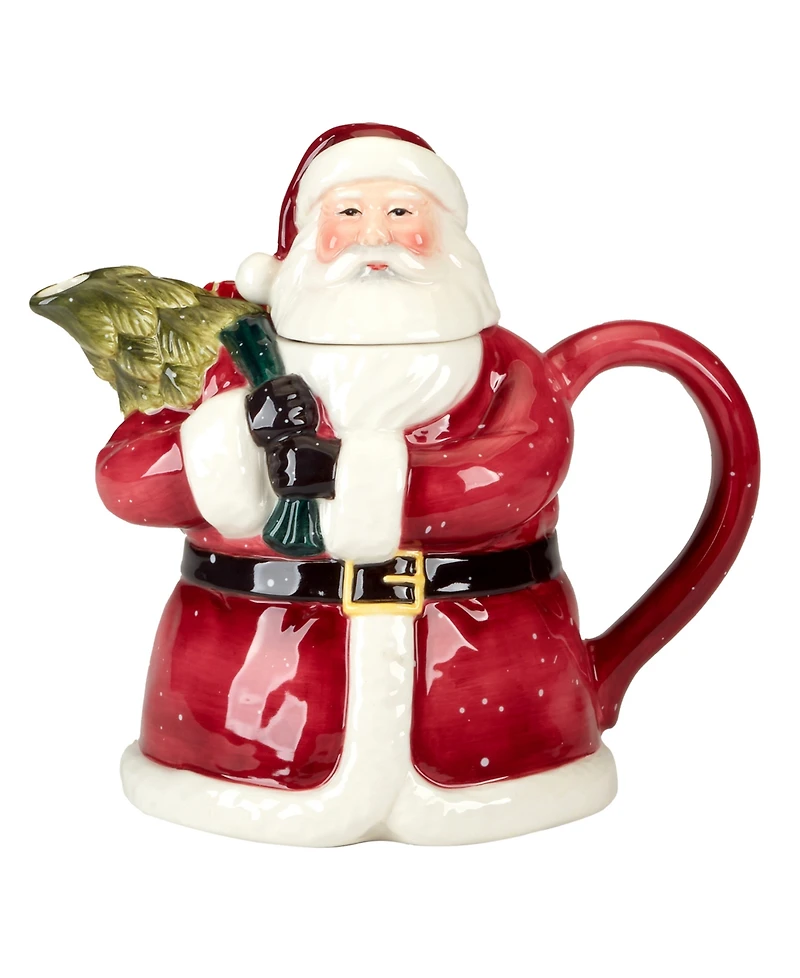 Certified International Santa's Secret 3D Teapot