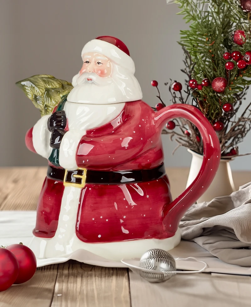 Certified International Santa's Secret 3D Teapot