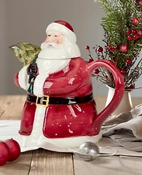 Certified International Santa's Secret 3D Teapot