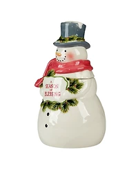 Certified International Snowman Greetings 3D Santa Cookie Jar