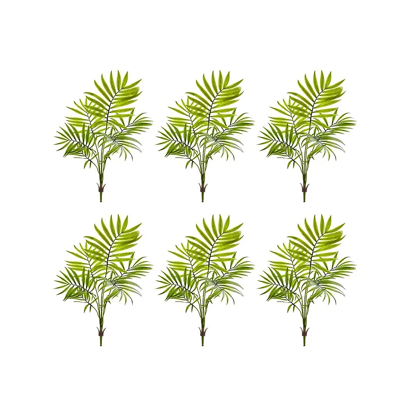 Slickblue Mini Areca Palm Bush for Small Tropical Spaces (Set of 6)