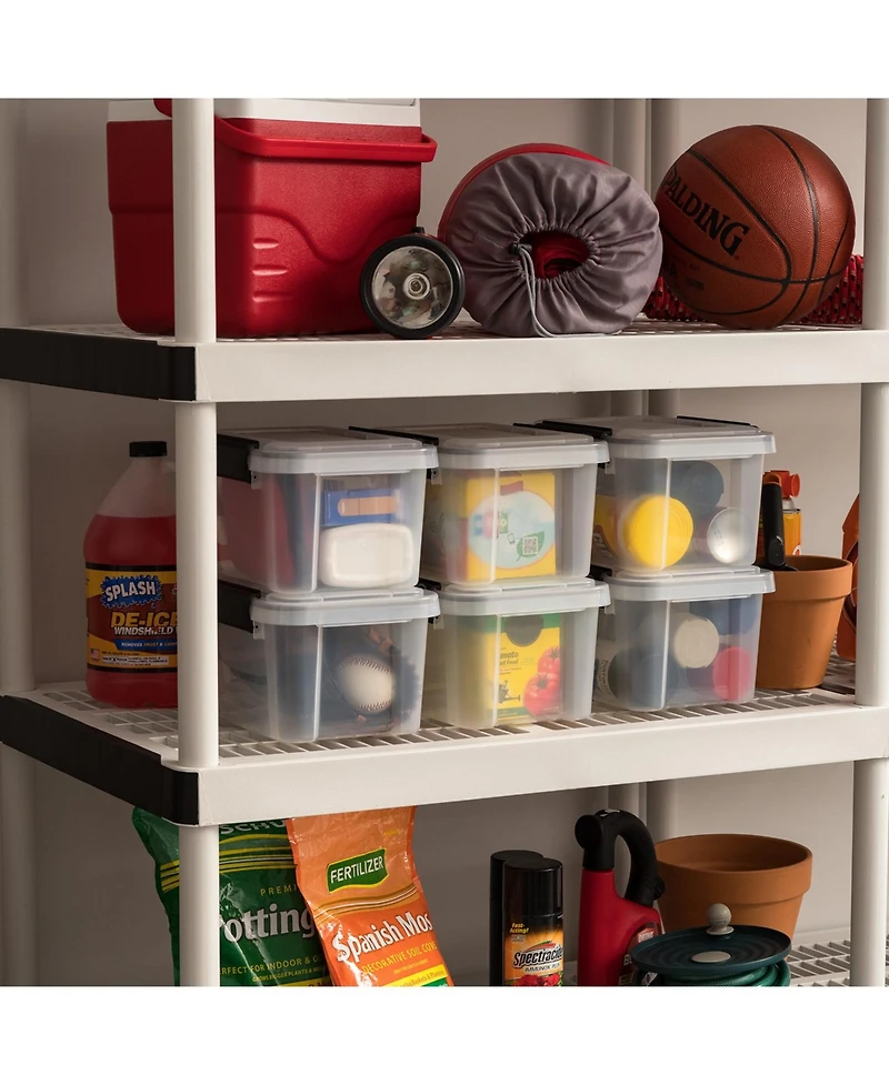 Iris Usa 6 Qt. Plastic Storage Bins with Sealed Lids, Clear Gasket Box