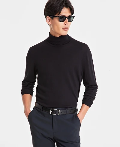 Alfani Men's Merino Wool-Blend Turtleneck Sweater, Created for Macy's