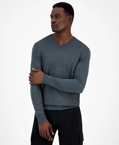 Alfani Men's Long-Sleeve V-Neck Merino Sweater