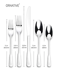 Ornative Yesenia Satin 20 Piece Flatware Set, Service for 4