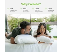 Cariloha Universal & Adjustable Flex Pillow | White | Standard | 32"x20" | Viscose Material | Naturally breathable, Hypoallergenic, & Moisture wicking