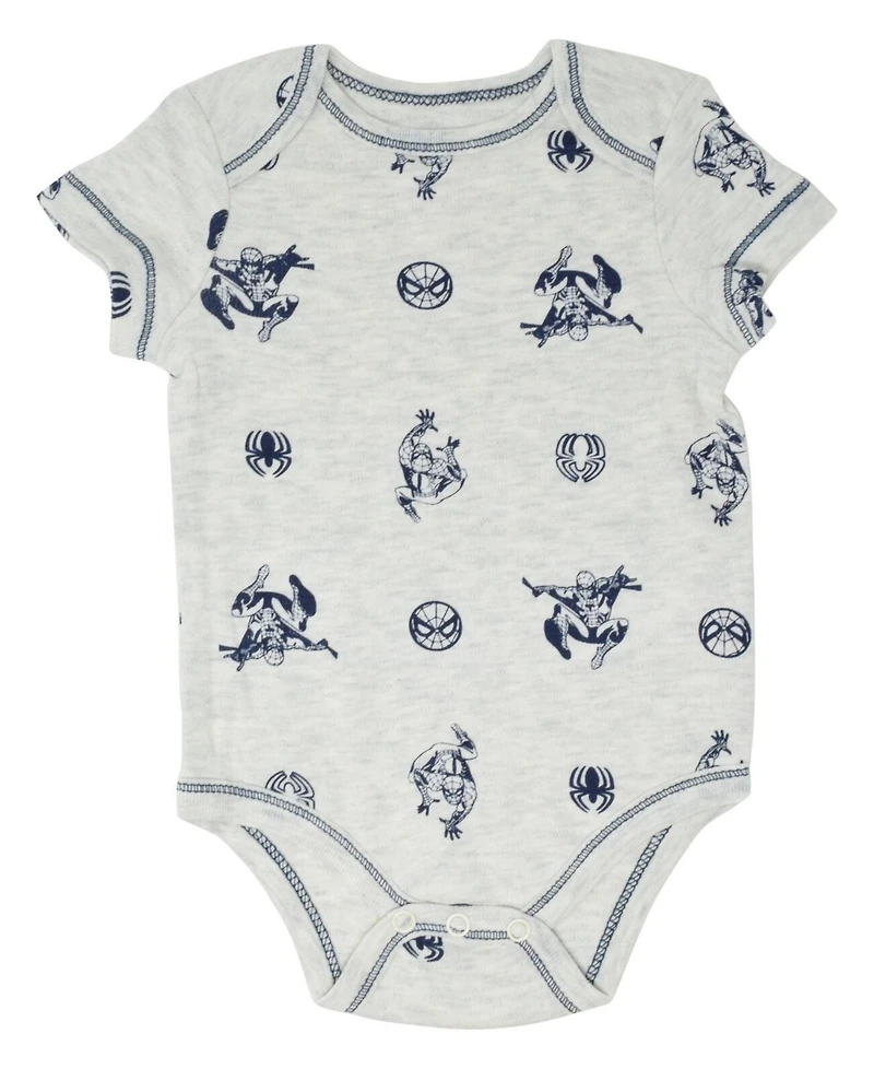 Avengers Baby Boys Spider-Man 5 Pack Bodysuits