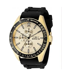 Invicta Men's 38405 Aviator Quartz 3 Hand Gold Dial Watch