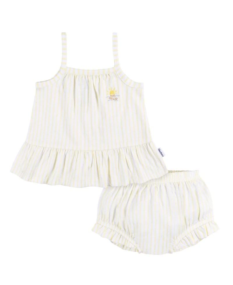 Gerber Baby Girls Dress and Diaper Cover Set, 2 Piece