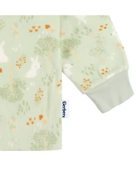 Gerber Baby Girls Long Sleeve Top and Pant Fleece Pajamas
